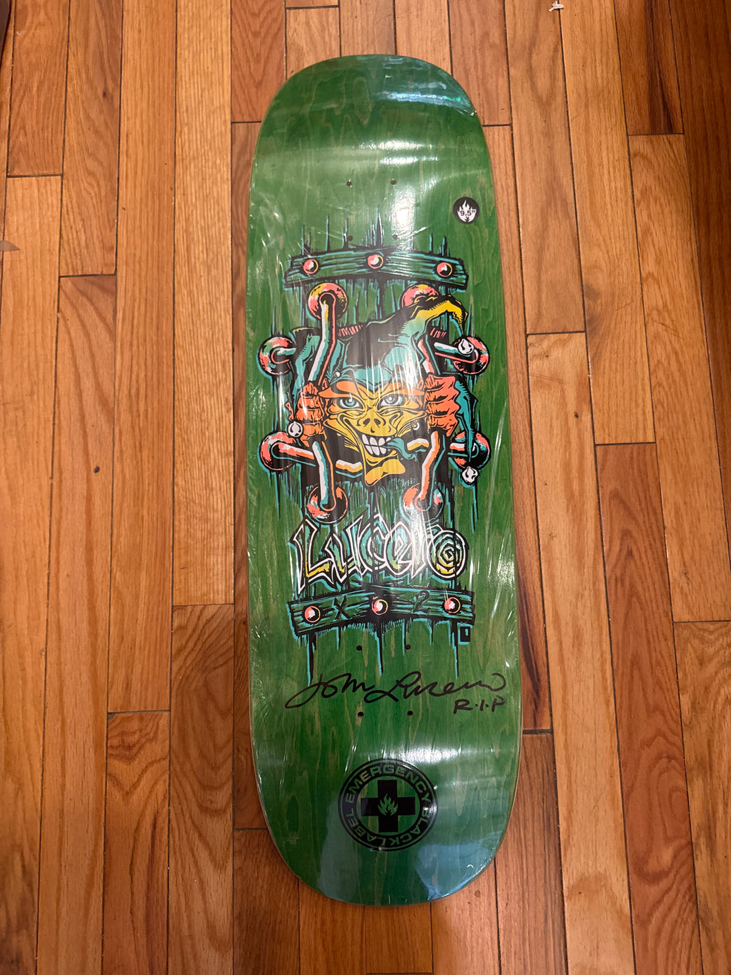 *Signed* Black Label John Lucero X2 Tugboat Shaped Deck 9.5