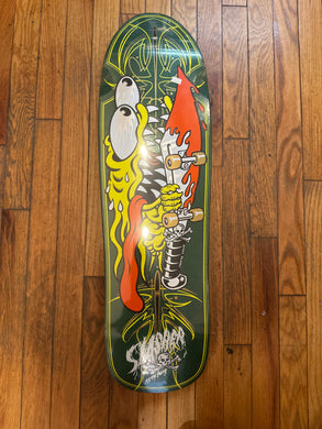 Santa Cruz Meek Pinstripe Slasher Green Deck 9.23