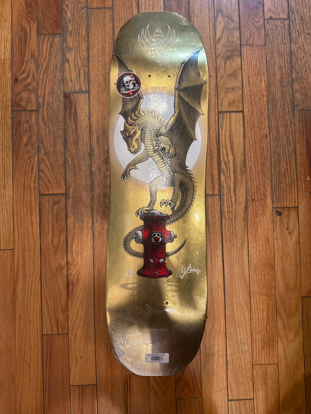 Powell Peralta Andy Anderson Pro Hydrant Flight Gold Foil Deck 8.4