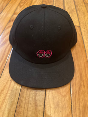 Krooked Eyes Snapback Hat Black