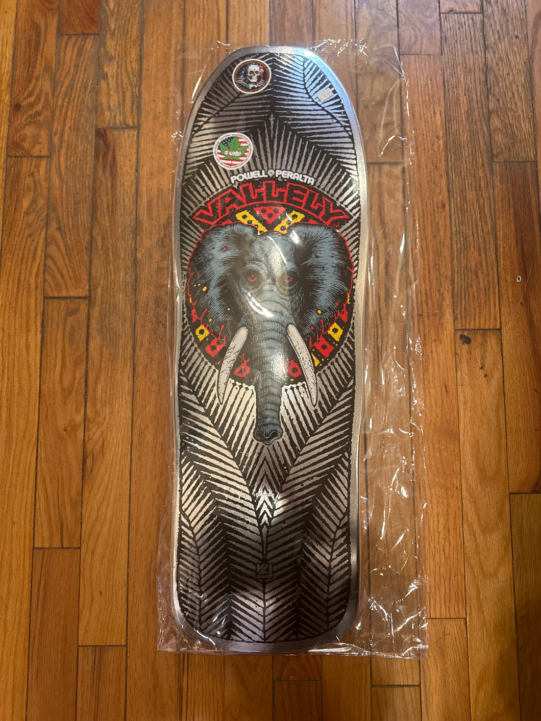 Powell Peralta Mike Vallely Pro Model Elephant Silver Foil Reissue Deck 9.85