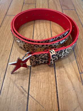 Carpet Company Season 20 Leather Belt w/ Buckle Cheetah