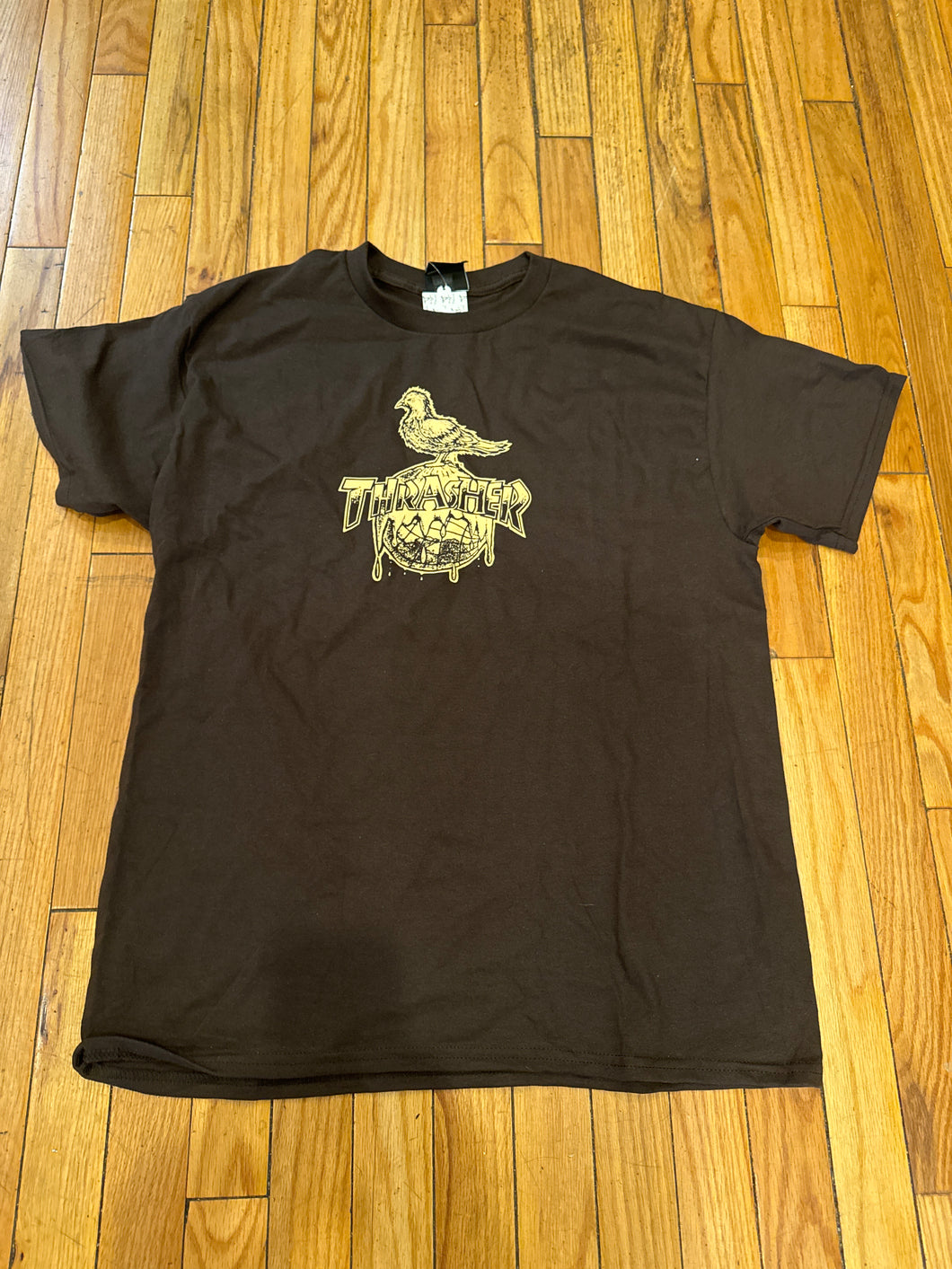 Anti-Hero x thrasher Cover the Earth Tee Brown