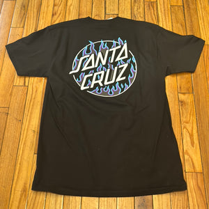 Santa Cruz x Thrasher Flame Dot Logo Tee Black