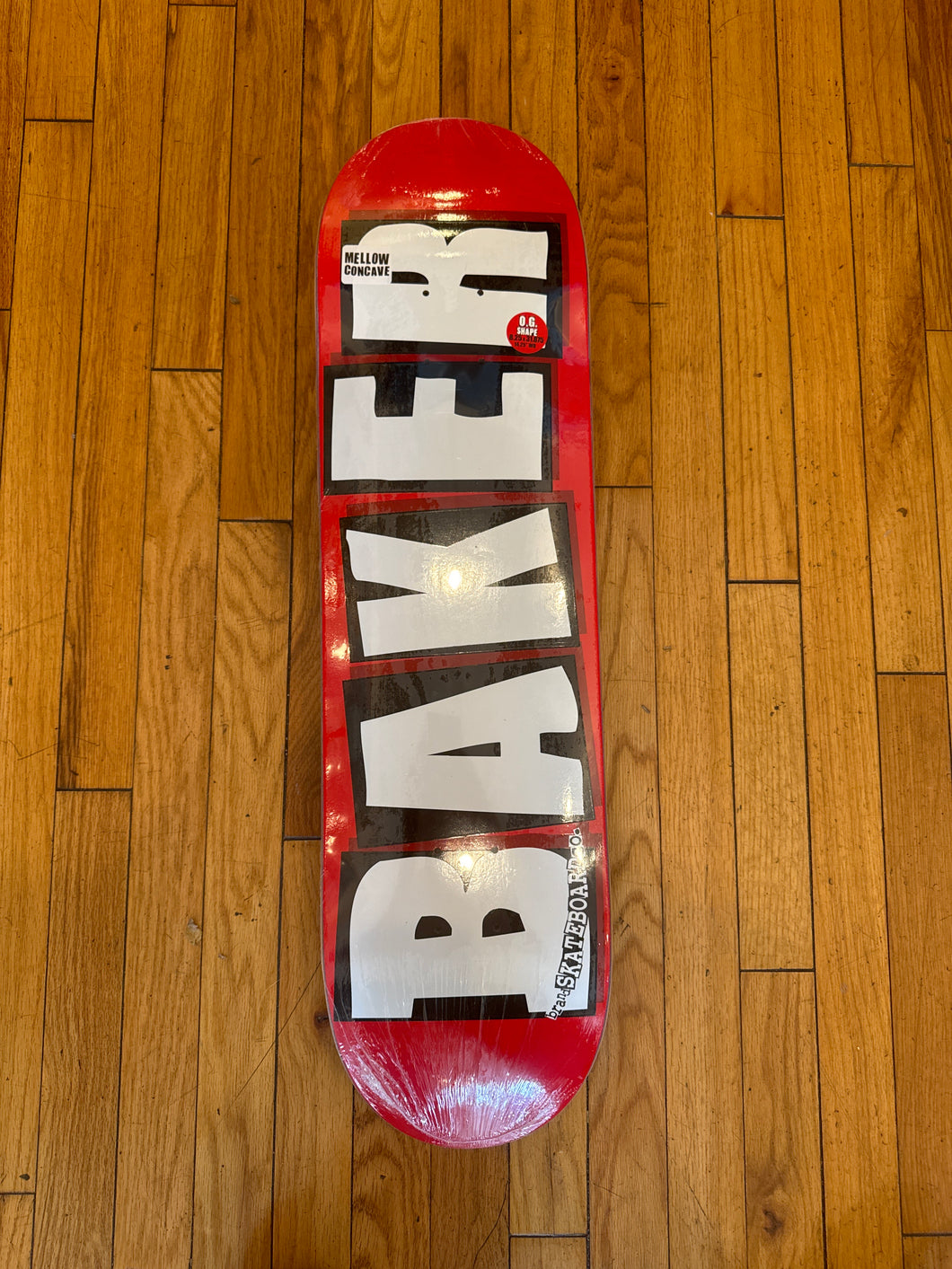 Baker Brand Logo White Team Deck 8.25