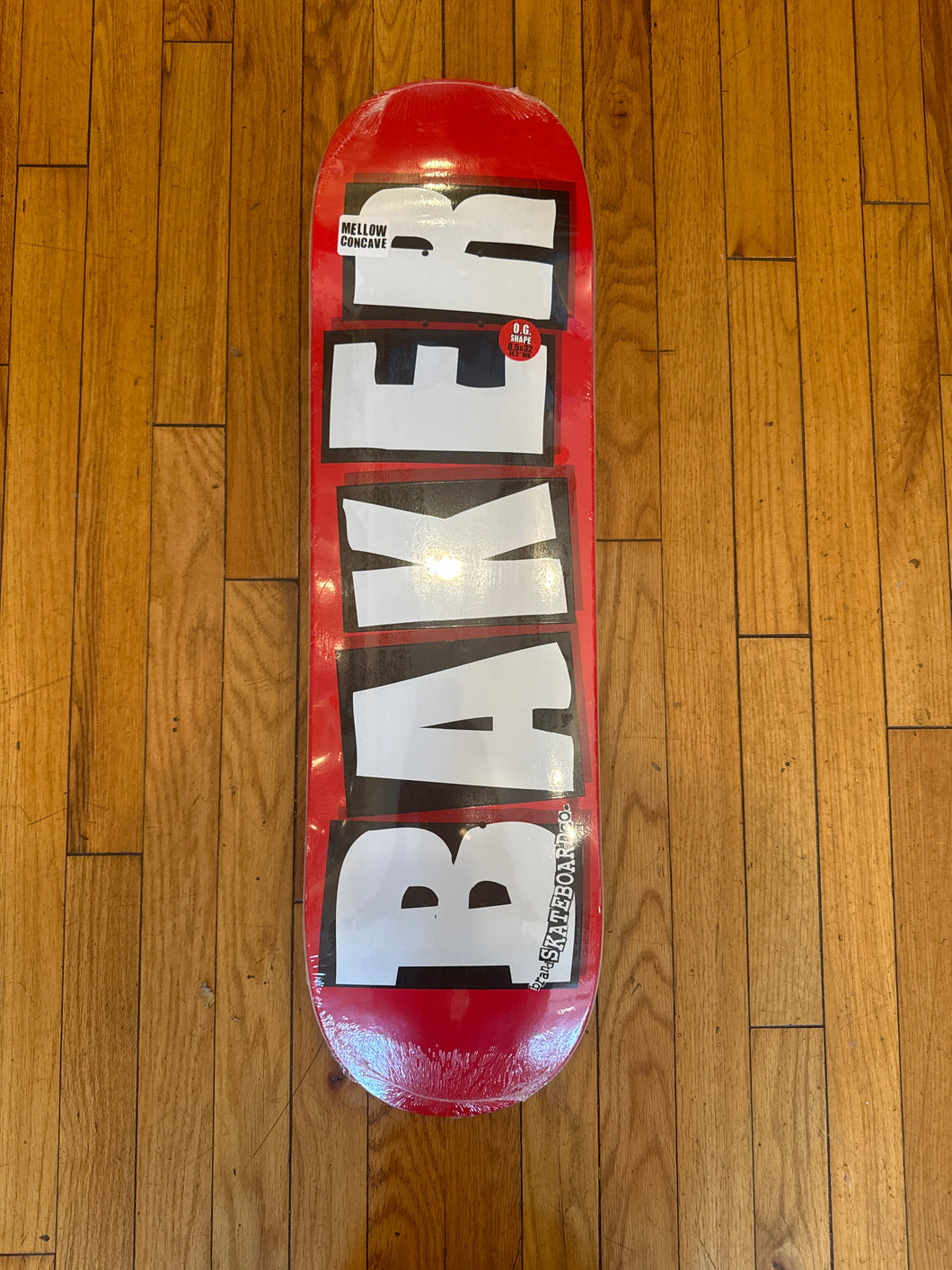 Baker Brand Logo White Team Deck 8.5