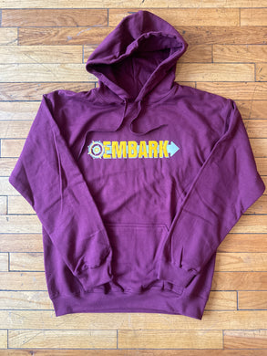 Embark OG Gold Logo Hoodie Maroon