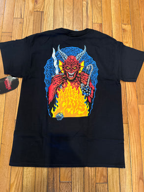 Santa Cruz x Stranger Things Hellfire Pit Tee Black