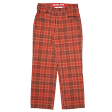 Load image into Gallery viewer, Carpet C-Star Plaid Denim Pants Brown