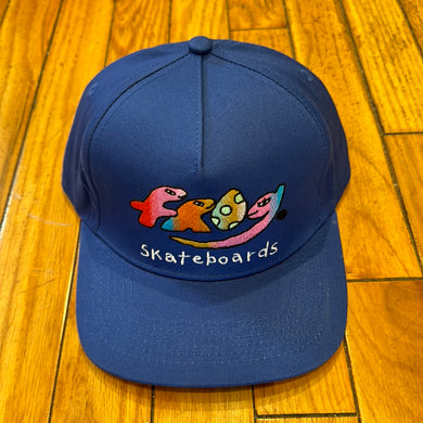 Frog Skateboards Dino Logo Hat Blue