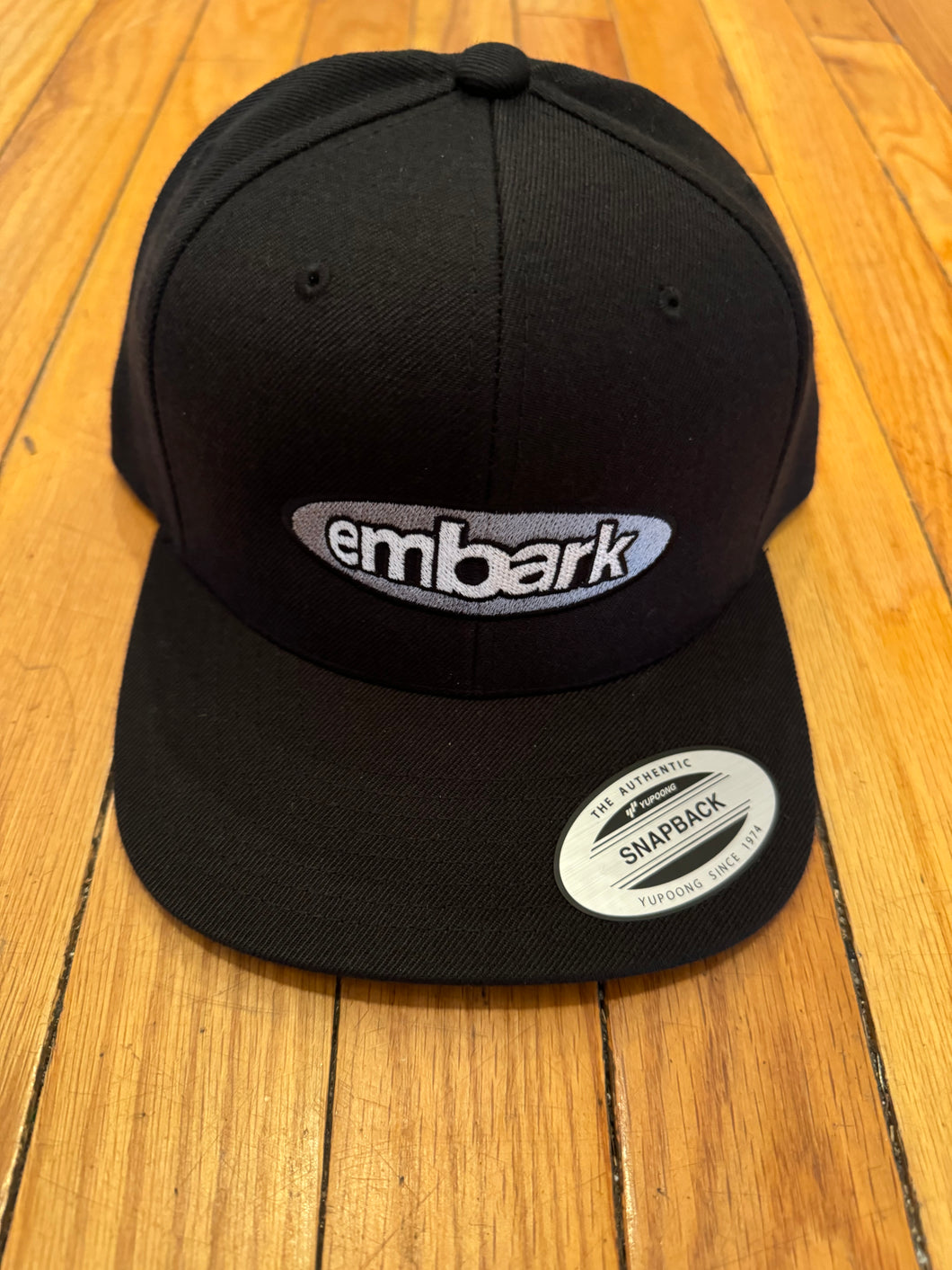 Embark Oval Logo SnapBack Hat in Black