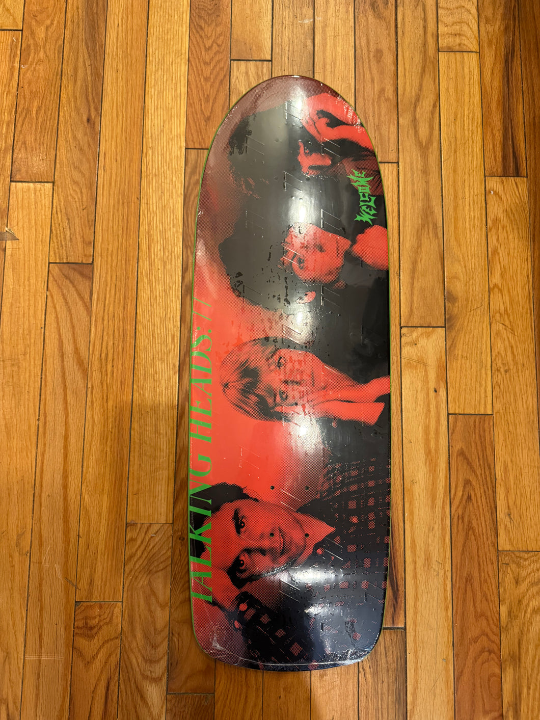 Welcome x Talking Heads Psycho Shaped Green Dipped Deck 10.0