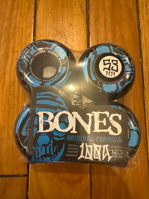 Bones Oringinal Formula Mummy Skulls Side Cut Black Wheels 100a 53mm