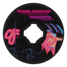 Load image into Gallery viewer, OJ wheels x Black Sabbath Paranoid Chubbies Black Wheels 99a 56mm